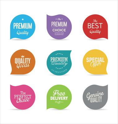 Modern badges stickers and labels collection