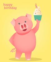 Happy Birthday Animals Greetings vector