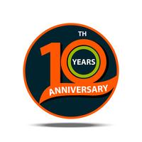 10 th anniversary sign and logo celebration  vector