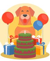 Feliz cumpleaños animales vector