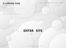 Abstract modern landing page of circle gradient white background. illustration vector eps10 