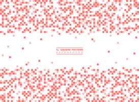 Modern square pattern of living coral color decoration on white background. illustration vector eps10