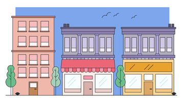 Neighborhood Store Building vector