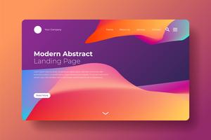 Modern abstract landing page vector