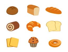 Collection of fresh bakery set isolated on white background - vector illustration 