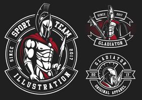 Set of gladiators  vector