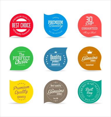 Modern badges stickers and labels collection