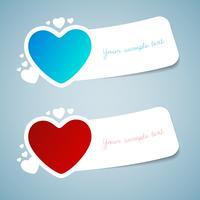 Happy valentine's day love Greeting label with Paper cut style. Vector