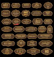 Vintage frames blank retro badges and labels collection vector