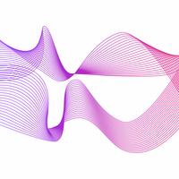 Abstract stripes gradient wave line art vector