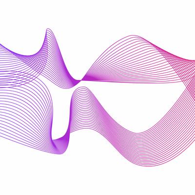 Abstract stripes gradient wave line art