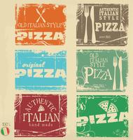 Pizza background retro design vector