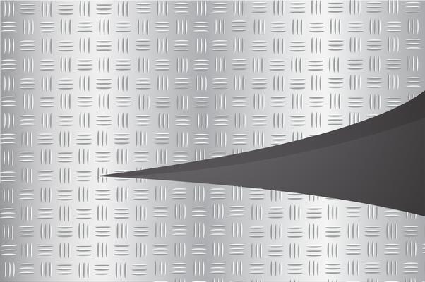 cut plate metal tearing and space black background vector illustration