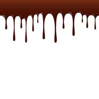 Goteo de chocolate, ilustración de vector de fondo de chocolate