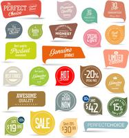 Modern badges stickers and labels collection vector