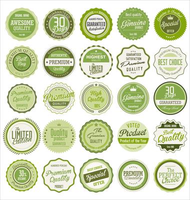 Vintage frames blank retro badges and labels collection