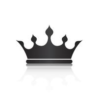 Crown symbol with  Black Color isolate on White background, vector illustration