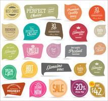 Modern badges stickers and labels collection vector