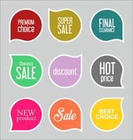 Modern badges stickers and labels collection vector