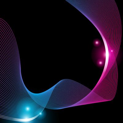 Abstract stripes gradient wave line art