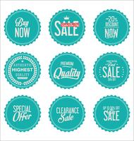 Modern badges stickers and labels collection vector