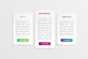 Colorful modern white card template with colorful design vector