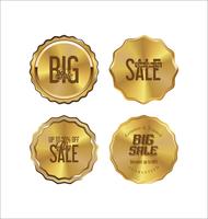 Luxury premium golden badges and labels vector