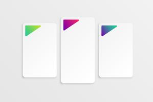 Colorful modern white card template with colorful design vector