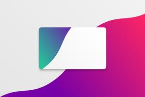 Colorful modern white card template with colorful design vector