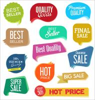 Modern badges stickers and labels collection vector