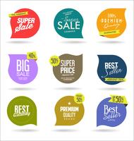 Modern badges stickers and labels collection vector