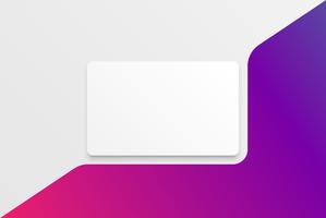 Colorful modern white card template with colorful design vector