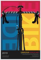 Ciclismo cartel diseño plantilla vector illustration