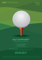 Cartel de golf campeonato ilustración vectorial vector