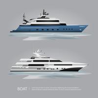 Barco de transporte turístico yate para viajar ilustración vectorial vector
