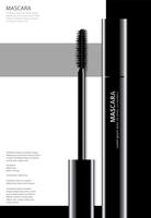 Poster Cosmetic Mascara with Packaging Vector Illustration