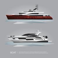 Transportation Boat Tourist Yacht to Travel Vector Illustration