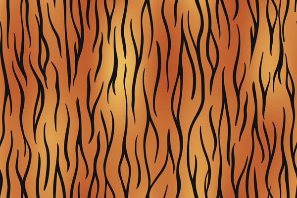 Tiger skin seamless background on vector graphic art.