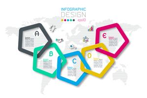 Business step options and abstract infographics number options template. vector