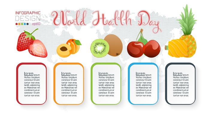 Fruits collection for world health day.