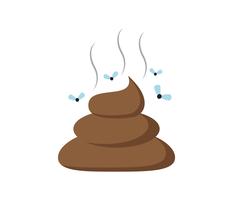 Vector illustration of a shit icon or poop icon isolated on white background