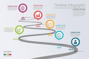 Plantilla de infografía de presentación de negocios hoja de ruta vector