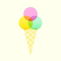 Cartel del vector del arte pop del helado