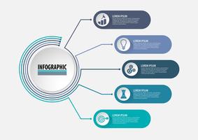 Plantilla de presentación de negocios infografía. vector