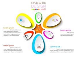 Business infographic with 6 steps. vector