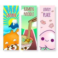 japan cute doodle sticker and background vector