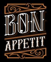 Lettering design of Bon Appetit 