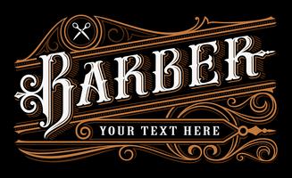 Barber lettering design