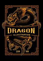 Diseño de camiseta de dragón. vector