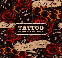 Tattoo seamless background. vector